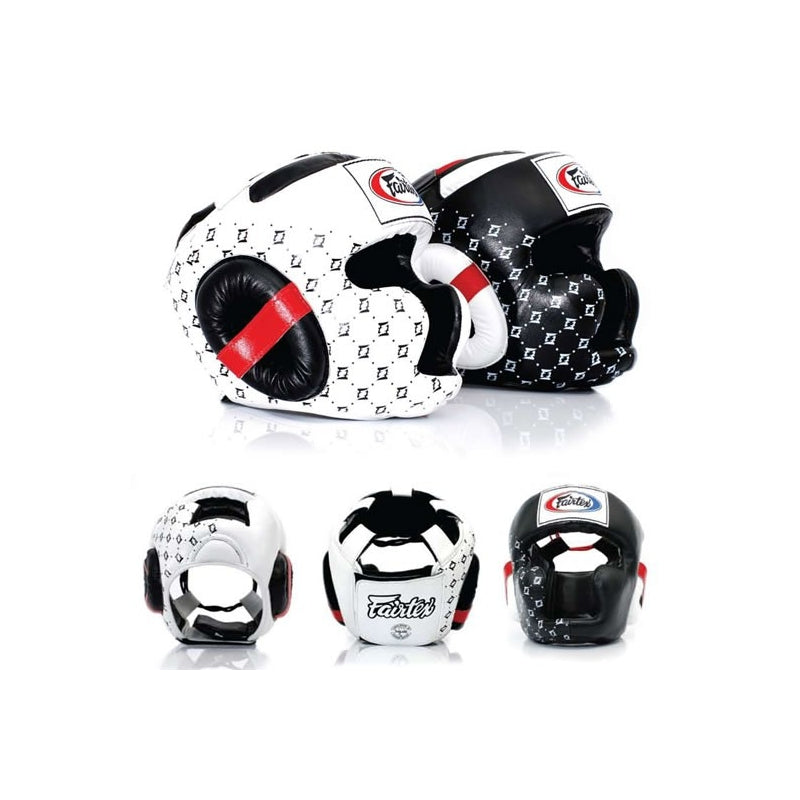 Casque integral FAIRTEX / HG10 cuir top / blanc